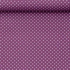 Baumwollstoff Punkte mini Ø 1mm lila weiß