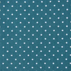 Baumwollstoff Punkte mini Ø 1mm petrol weiß 1,40m Breite