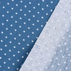 Baumwollstoff Punkte mini Ø 1mm jeansblau weiß 1,40m Breite