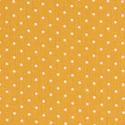 Baumwollstoff Punkte mini Ø 1mm ockergelb weiß 1,40m Breite