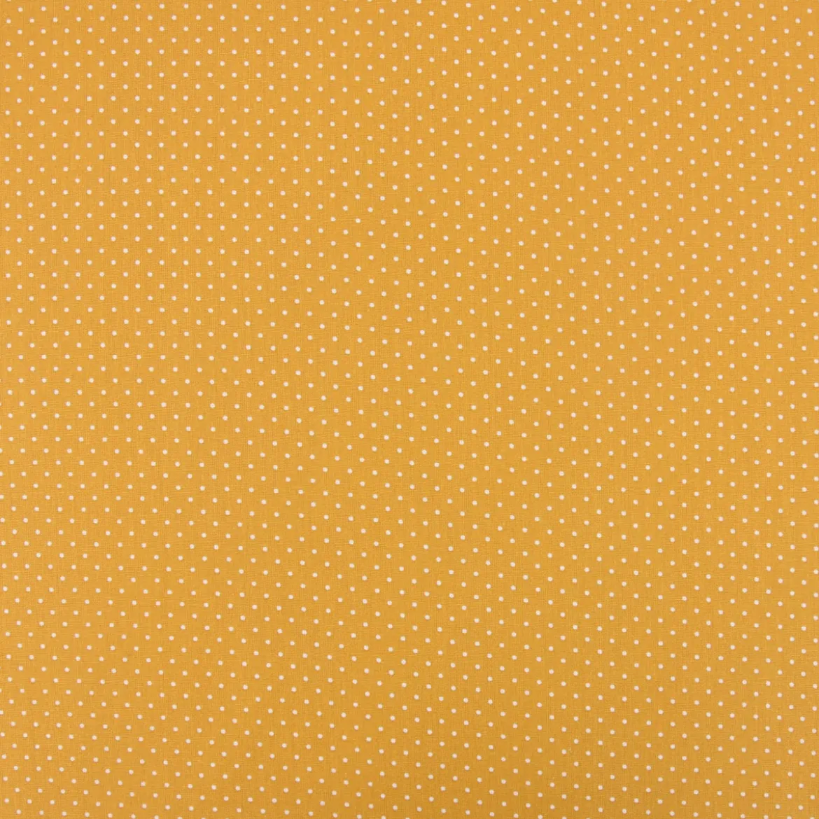 Baumwollstoff Punkte mini Ø 1mm ockergelb weiß 1,40m Breite