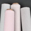 Baumwollstoff SAIJO Wellen Bögen grafisch weiß rosa 1,5m Breite