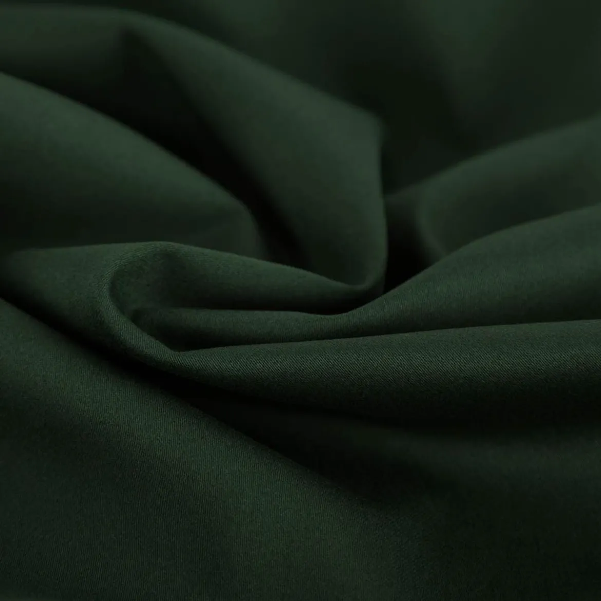 Baumwollstoff Satin Spandex dunkelgrün 1,46m Breite