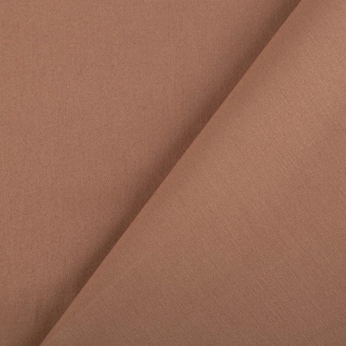 Baumwollstoff Satin Spandex zimt 1,46m Breite