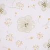Baumwollstoff SHELBY Blumen Blüten weiß grün ocker dunkelgrün 1,5m Breite