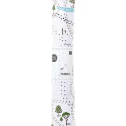 Baumwollstoff Spurensuche im Schnee weiß bunt von Rico Design 50x140cm