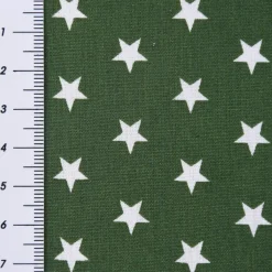 Baumwollstoff Sterne ca. 1x1cm dunkelgrün weiß 1,40m Breite
