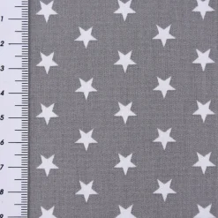 Baumwollstoff Sterne ca. 1x1cm grau weiß 1,40m Breite