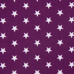 Baumwollstoff Sterne ca. 1x1cm lila aubergine weiß 1,40m Breite