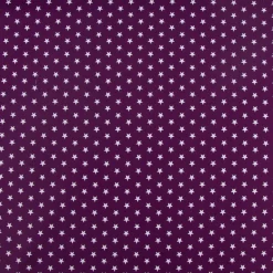 Baumwollstoff Sterne ca. 1x1cm lila aubergine weiß 1,40m Breite