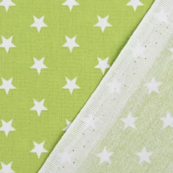Baumwollstoff Sterne ca. 1x1cm lime grün weiß 1,40m Breite
