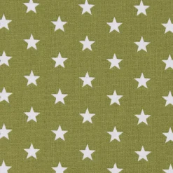 Baumwollstoff Sterne ca. 1x1cm oliv grün weiß 1,40m Breite