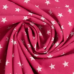 Baumwollstoff Sterne ca. 1x1cm pink weiß 1,40m Breite