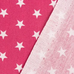 Baumwollstoff Sterne ca. 1x1cm pink weiß 1,40m Breite