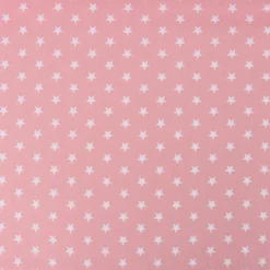Baumwollstoff Sterne ca. 1x1cm rosa weiß 1,40m Breite