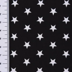 Baumwollstoff Sterne ca. 1x1cm schwarz weiß 1,40m Breite