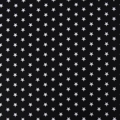 Baumwollstoff Sterne ca. 1x1cm schwarz weiß 1,40m Breite