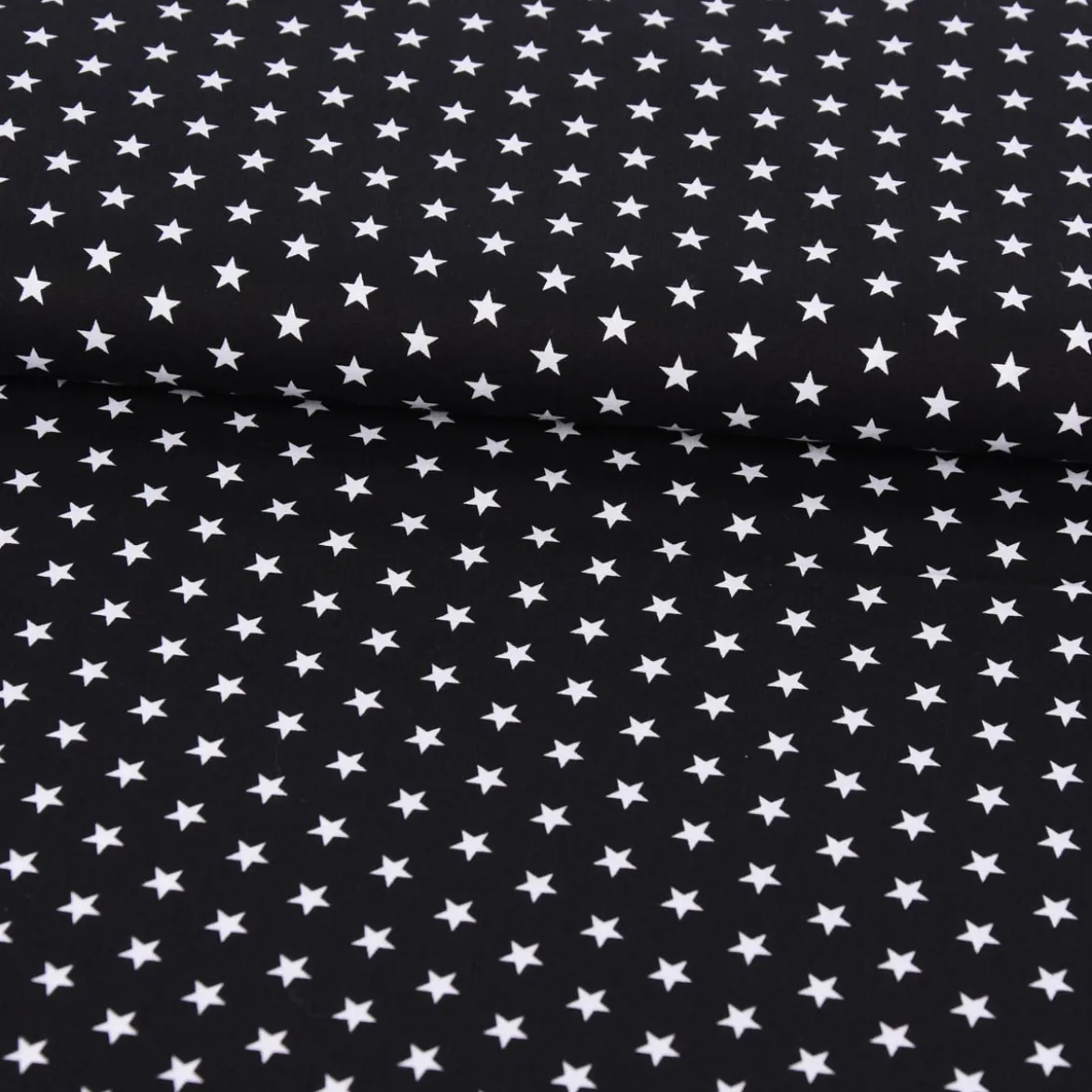 Baumwollstoff Sterne ca. 1x1cm schwarz weiß 1,40m Breite