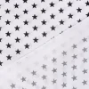 Baumwollstoff Sterne ca. 1x1cm weiß schwarz