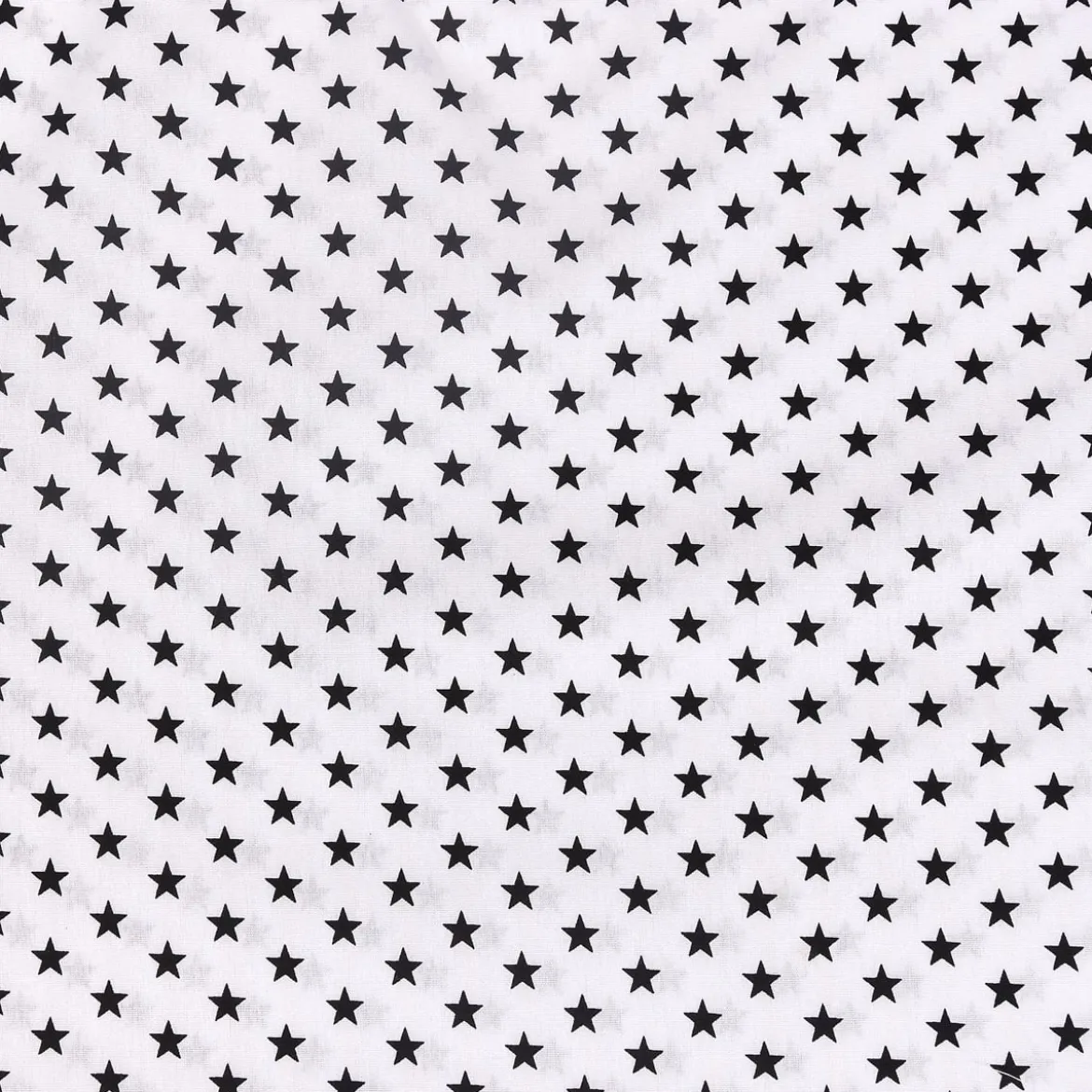 Baumwollstoff Sterne ca. 1x1cm weiß schwarz