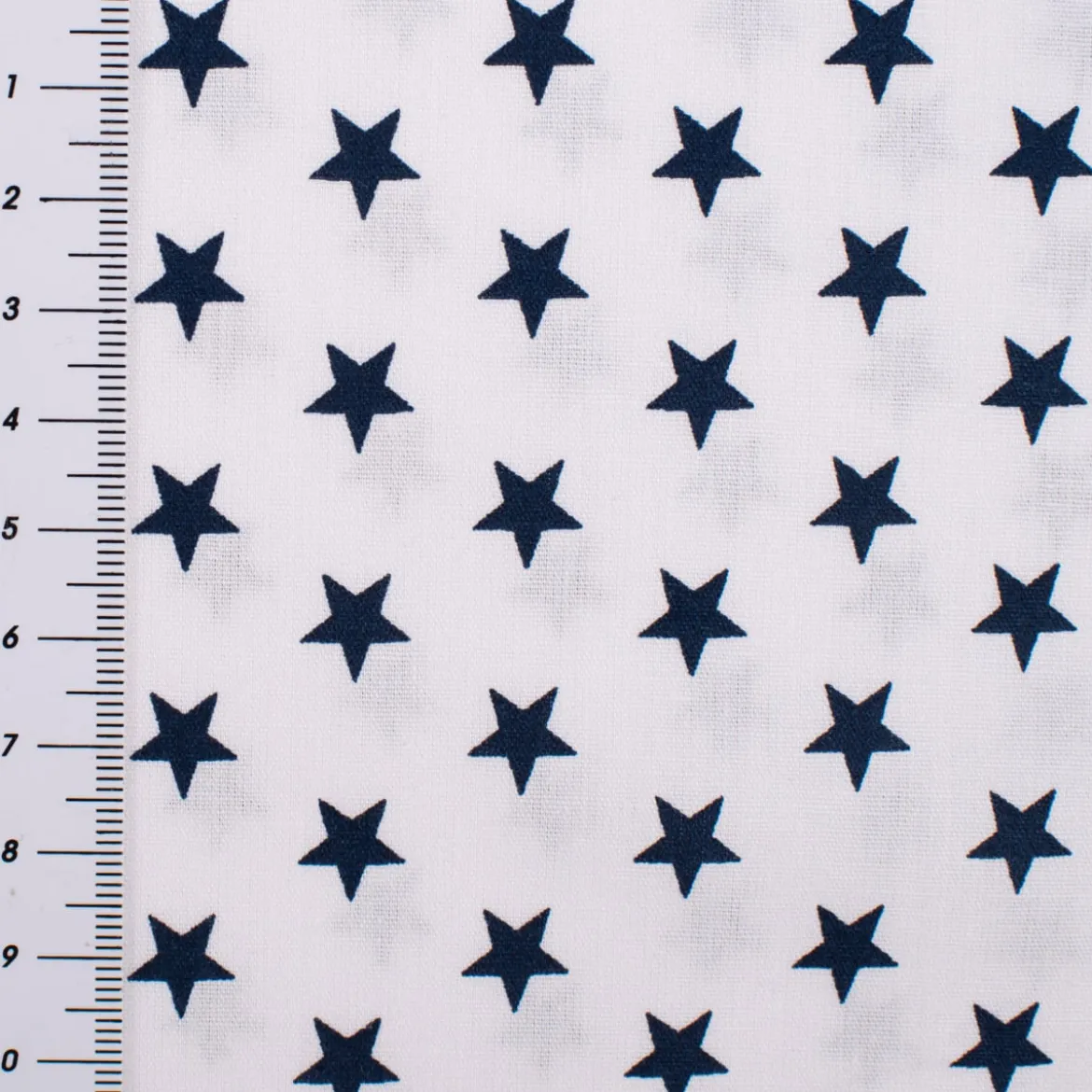 Baumwollstoff Sterne ca. 1x1cm weiß dunkelblau 1,40m Breite