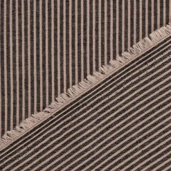 Baumwollstoff Streifen leichte Webware Tissee Country schwarz natur 1,45m breit