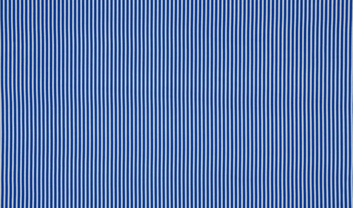 Baumwollstoff Streifen royal blau weiß 1,4m Breite