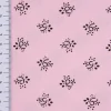 Baumwollstoff Trachten Blumen Ornament rosa schwarz 1,50m Breite