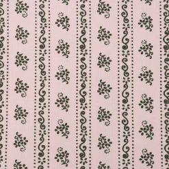 Baumwollstoff Trachten Blumen Ranken Punkte rosa khaki 1,50m Breite