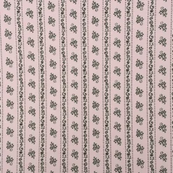 Baumwollstoff Trachten Blumen Ranken Punkte rosa khaki 1,50m Breite