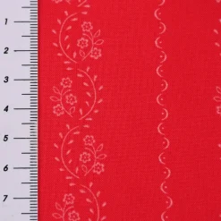 Baumwollstoff Trachten Blumen Ranken Punkte pink weiß 1,50m Breite