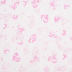 Baumwollstoff Trachten Hühner Hähne weiß pink 1,50m Breite