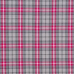 Baumwollstoff Trachten Kariert grau pink schwarz 1,50m Breite