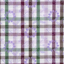 Baumwollstoff Trachten Karo Blätter Blüten weiß grün bordeaux 1,50m Breite