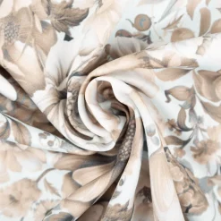 Baumwollstoff Trachtenstoff Classic Rosen beige feinfädig und seidig glatt 1,40m Breite