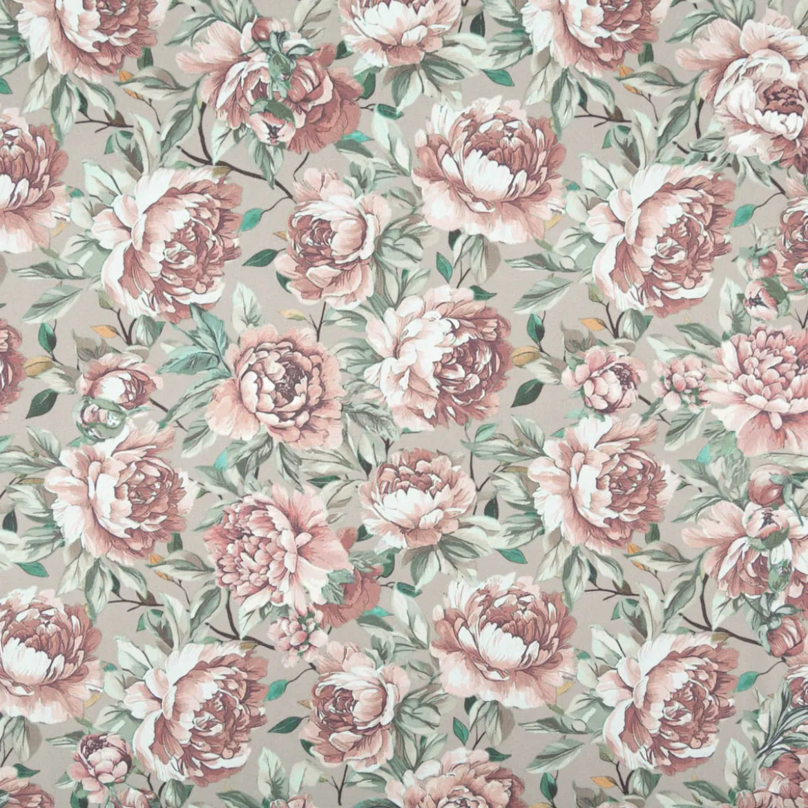 Baumwollstoff Trachtenstoff Classic Rosen mintgrün rosa feinfädig und seidig glatt 1,40m Breite
