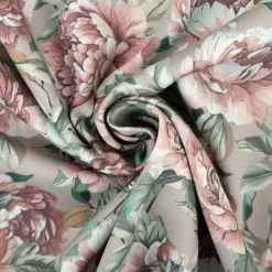 Baumwollstoff Trachtenstoff Classic Rosen mintgrün rosa feinfädig und seidig glatt 1,40m Breite