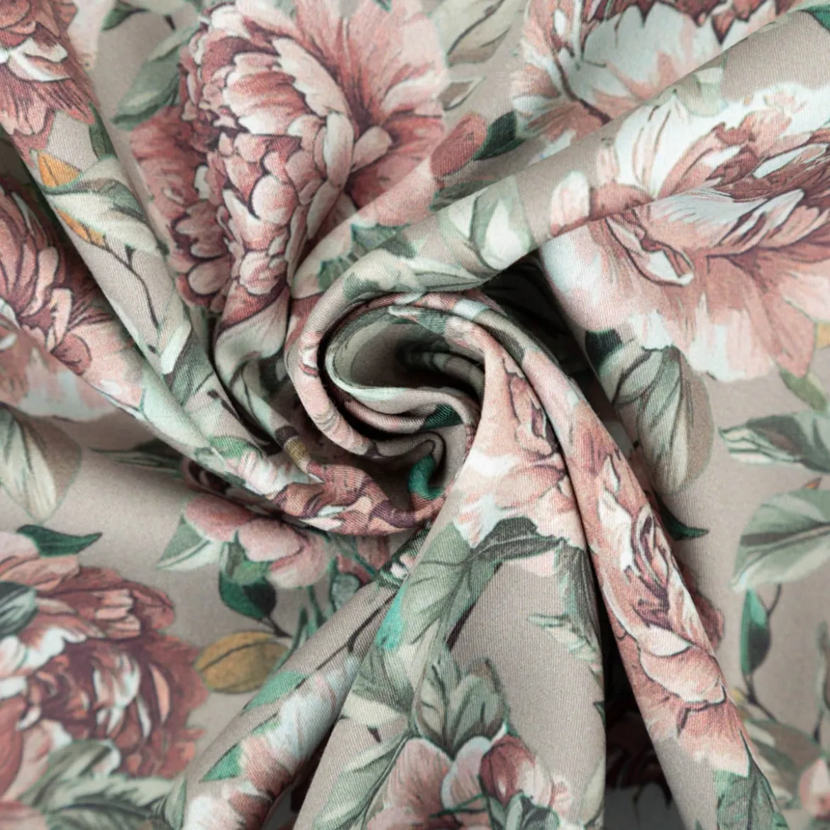 Baumwollstoff Trachtenstoff Classic Rosen mintgrün rosa feinfädig und seidig glatt 1,40m Breite