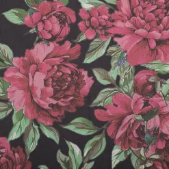 Baumwollstoff Trachtenstoff Classic Rosen dunkelblau pink feinfädig und seidig glatt 1,40m Breite