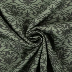 Baumwollstoff Trachtenstoff Classic Ornamente klein grün feinfädig und seidig glatt 1,40m Breite