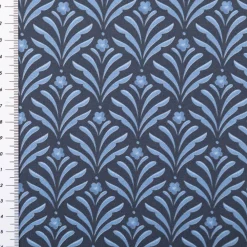 Baumwollstoff Trachtenstoff Classic Ornamente klein blau feinfädig und seidig glatt 1,40m Breite