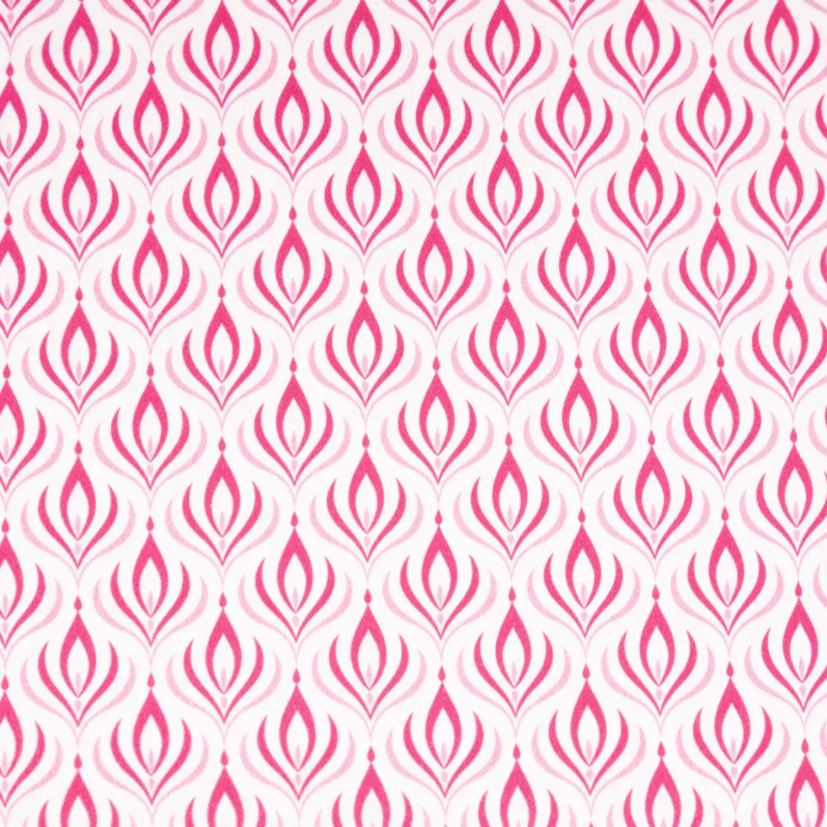 Baumwollstoff Trachtenstoff Retro Ornamente weiß pink feinfädig und seidig glatt 1,40m Breite