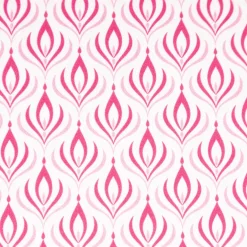 Baumwollstoff Trachtenstoff Retro Ornamente weiß pink feinfädig und seidig glatt 1,40m Breite