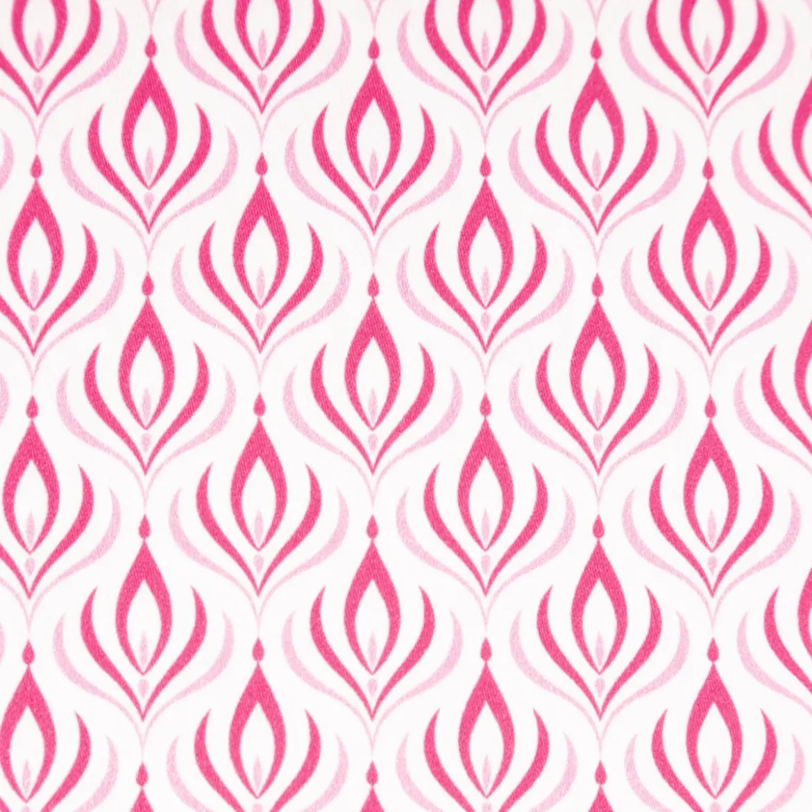 Baumwollstoff Trachtenstoff Retro Ornamente weiß pink feinfädig und seidig glatt 1,40m Breite