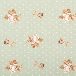 Baumwollstoff Trachtenstoff Classic Rosen Punkte klein lindgrün feinfädig und seidig glatt 1,40m Breite