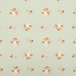 Baumwollstoff Trachtenstoff Classic Rosen Punkte klein lindgrün feinfädig und seidig glatt 1,40m Breite