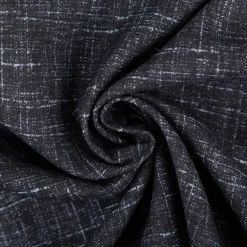 Baumwollstoff Trachtenstoff uni meliert Strukturoptik denimblau feinfädig und seidig glatt 1,40m Breite