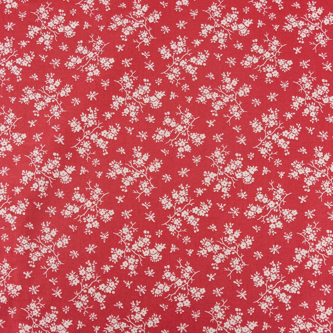 Baumwollstoff Trachtenstoff Blumen rot beige 1,4m Breite