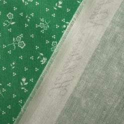 Baumwollstoff Trachtenstoffe Trachten Mini Blumen Punkte grün weiß 1,6m Breite