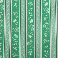Baumwollstoff Trachtenstoffe Trachten Streifen Blumen grün weiß 1,6m Breite